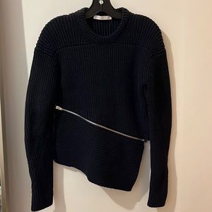Alexander Wang Navy Sweater with zip detail size small